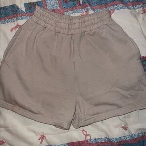 Beige Pretty Little Thing comfy shorts